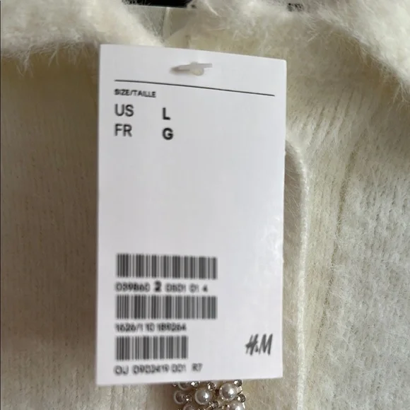 White Fuzzy Sweater - Picture 2 of 4